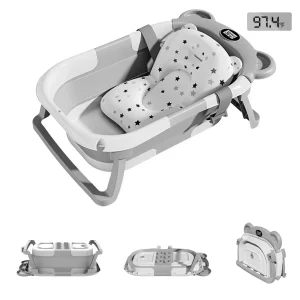 Collapsible Baby Bathtub, with Thermometer